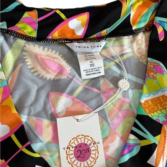 NWT Trina Turk “Tahitian Floral”Coverup Tunic Dress Size XS - Picture 11 of 17